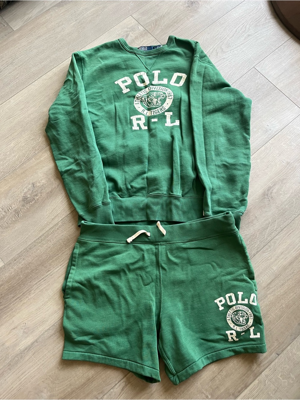 NWOT Polo Ralph Lauren Hoodie (L) & Shorts (M) Set – Forest Green 🔥